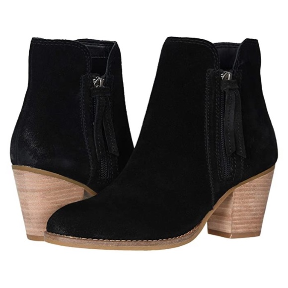 Frye black suede booties Clearance
